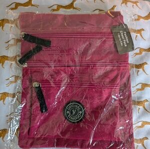Vibrant Pink New Crossbody Bag with Shiny Finish